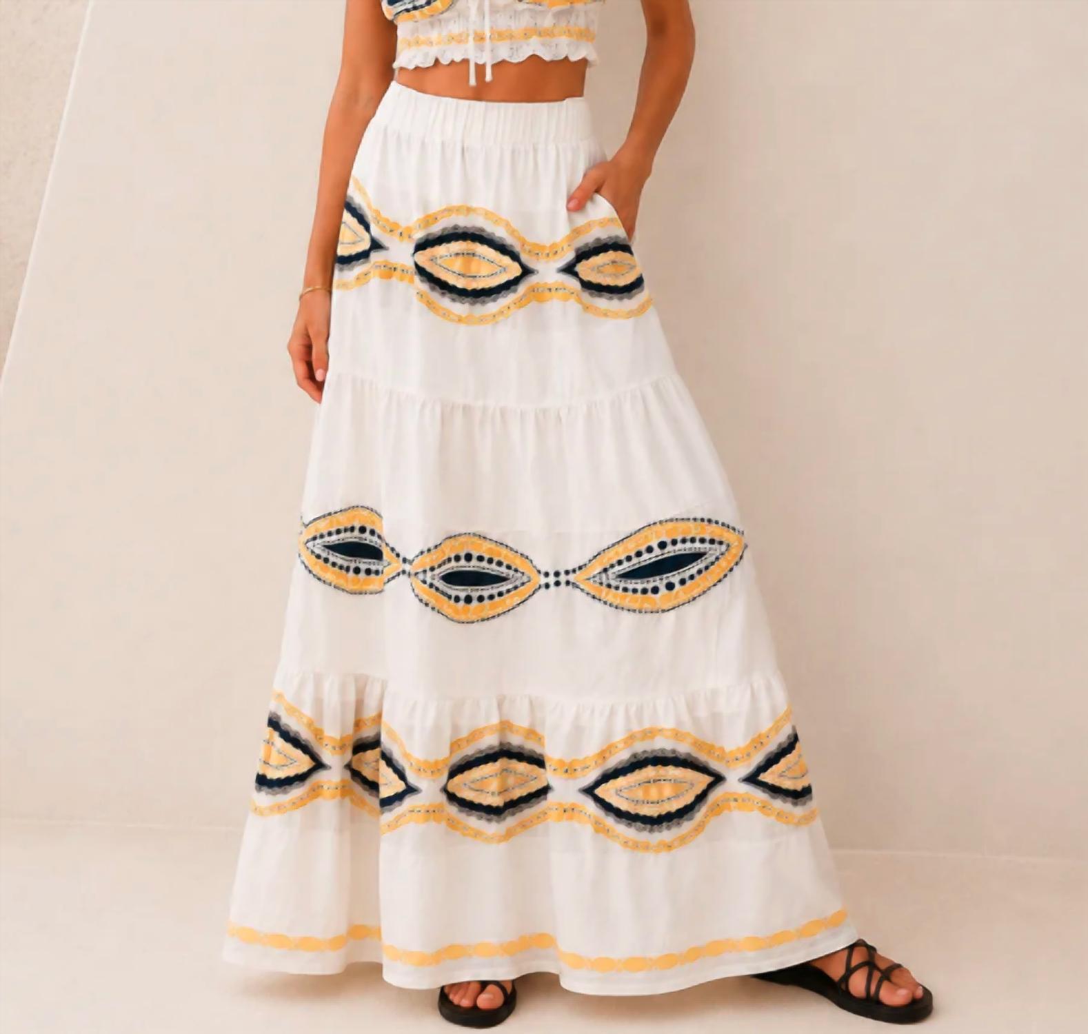 Mystery Resort - Santorini Mosaic Maxi Skirt Set