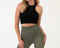 Bloch - Crinkle Racerback Crop Tank Top