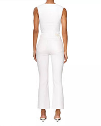 DL1961 - Women's Bridget Bootcut High Rise Instasculpt Crop Jeans in white - women's jeans - view 4