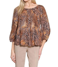 Tru Luxe - Tiger Print Raglan Sleeve Top