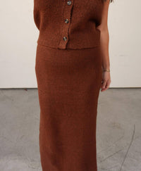 Hyfve - Knit Vest And Midi Skirt Set