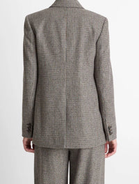 Vince - Plaid Wool-blend Double-breasted Blazer