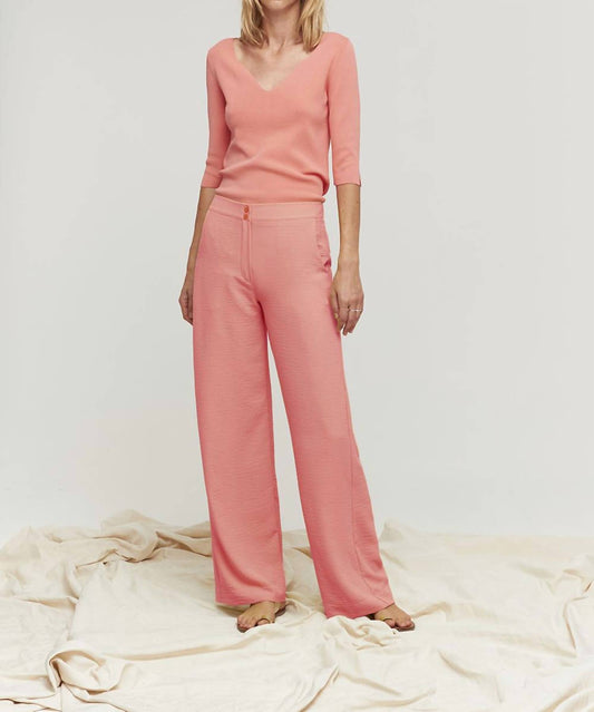 coral flowy pant