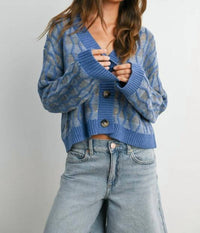 Buttermelon - Geometric V-neck Sweater