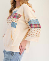 Easel - Print Mix Mineral Washed Hoodie Pullover