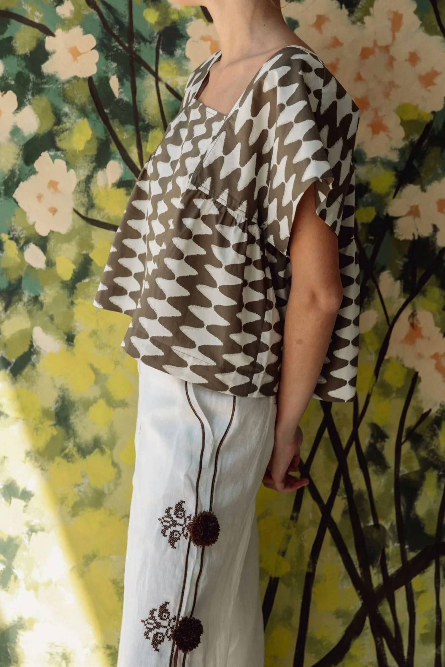 Hope For Flowers - Square Neck Blouse