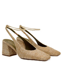 Maria Luca - Women's Ilaria Raffia Leather Heels Pumps