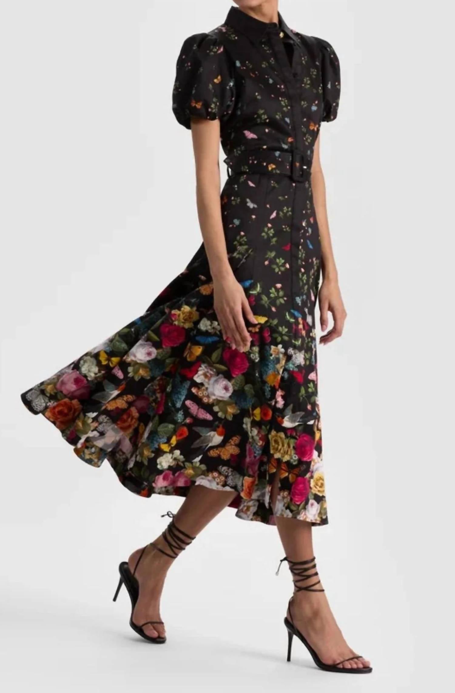 Alice + Olivia - Henrietta Belted Midi Dress