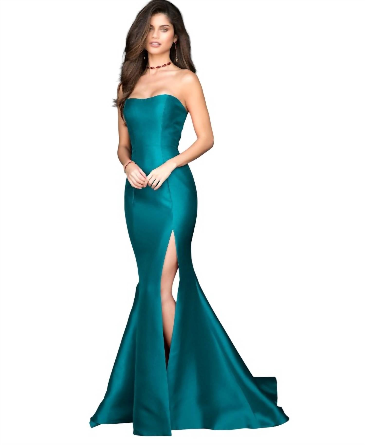 Sherri Hill - Strapless Mikado Mermaid Gown
