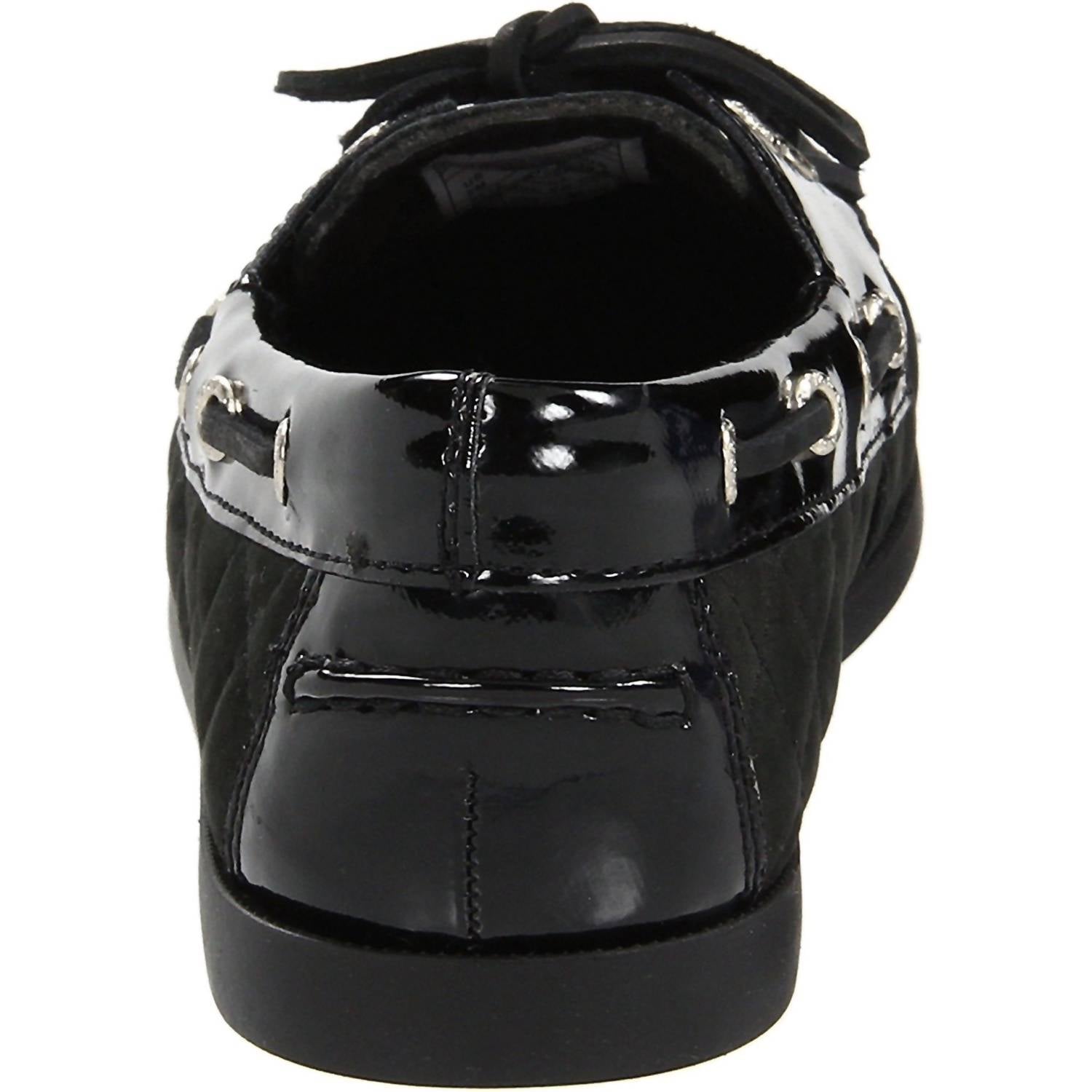 Sebago Women's Coast Two Eye Quilted Boat Shoes in black - women's flats - view 5