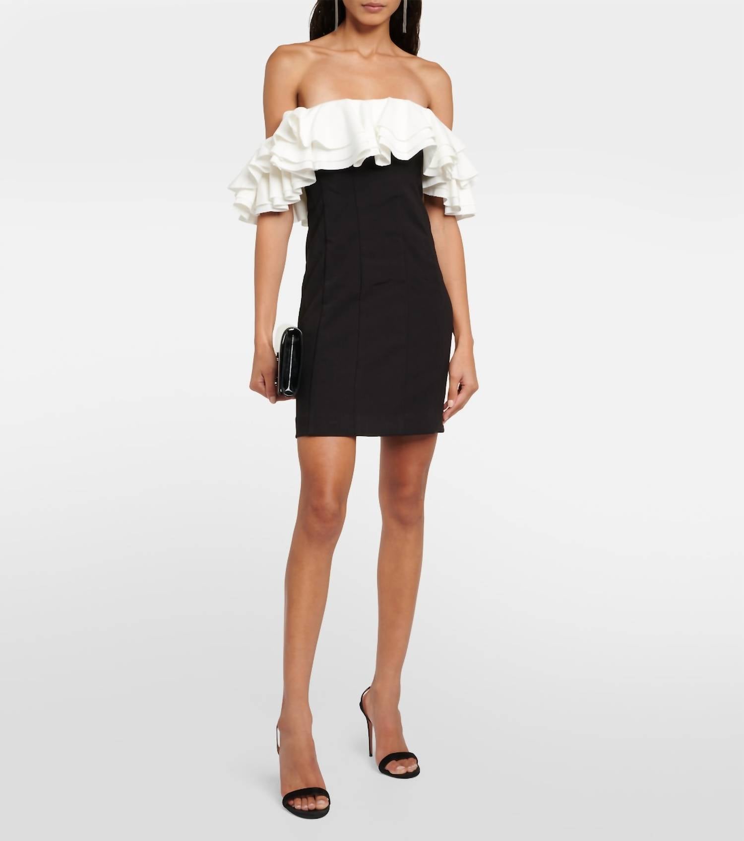 staud off shoulder dress Portia off-the-shoulder asymmetric stretch-silk gown - brown