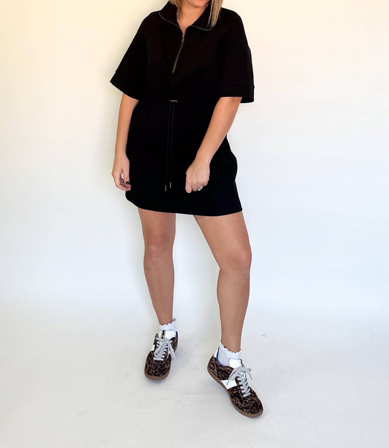 Entro - The Essential Half-zip Mini Dress