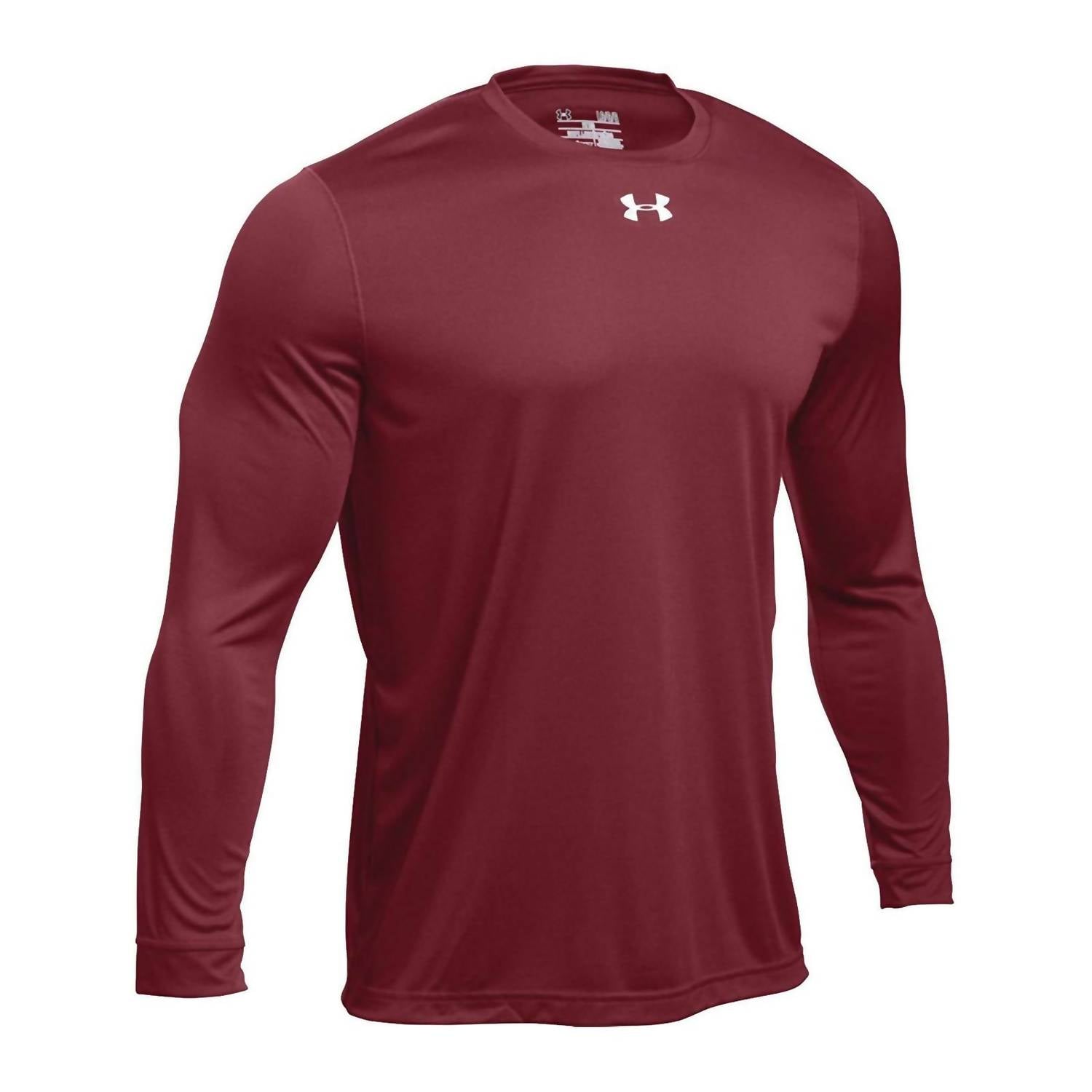 UNDER ARMOUR Men's 2.0 Long Sleeve Locker Tee Top - Plus in cardinal - men's long sleeve top