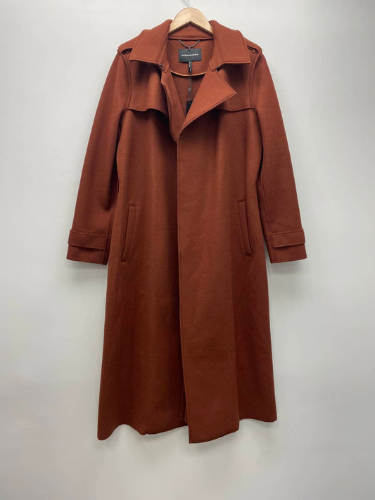 Bcbgmaxazria - WOMEN'S RAW EDGED WOOL BELTED LONG TRENCH COAT