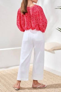 Tribal - Sophia Curvy Hugging Palazzo Crop Jeans
