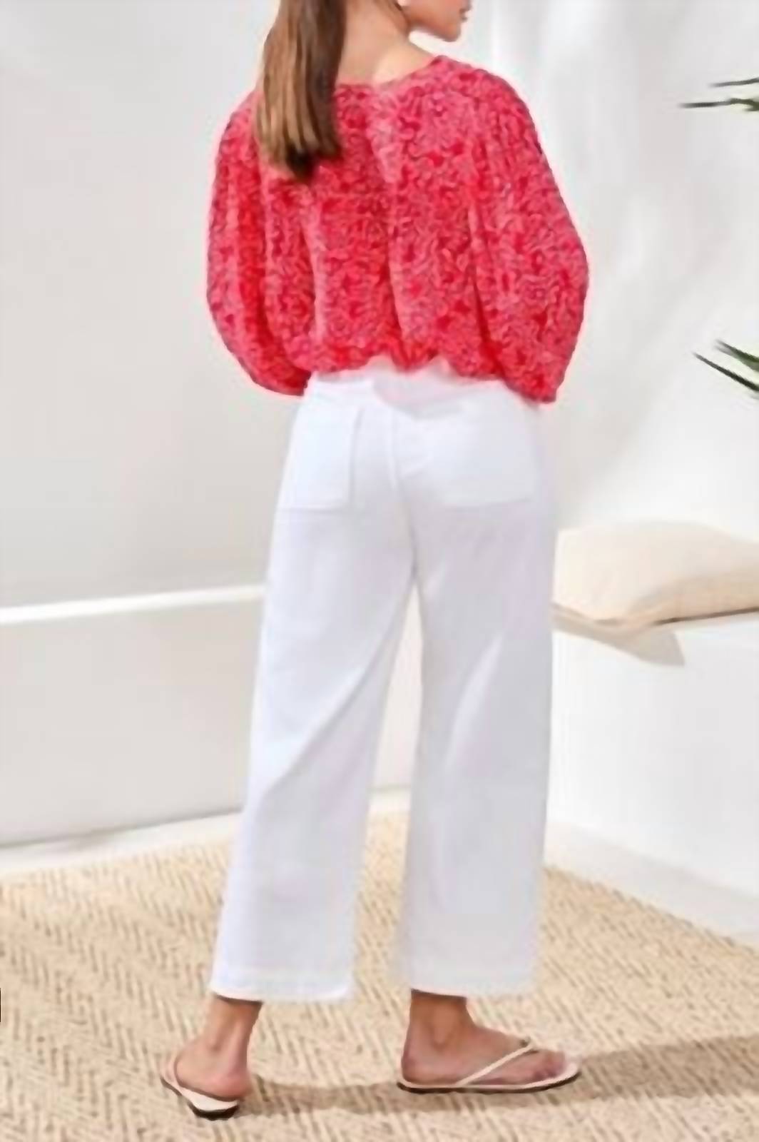 Tribal - Sophia Curvy Hugging Palazzo Crop Jeans