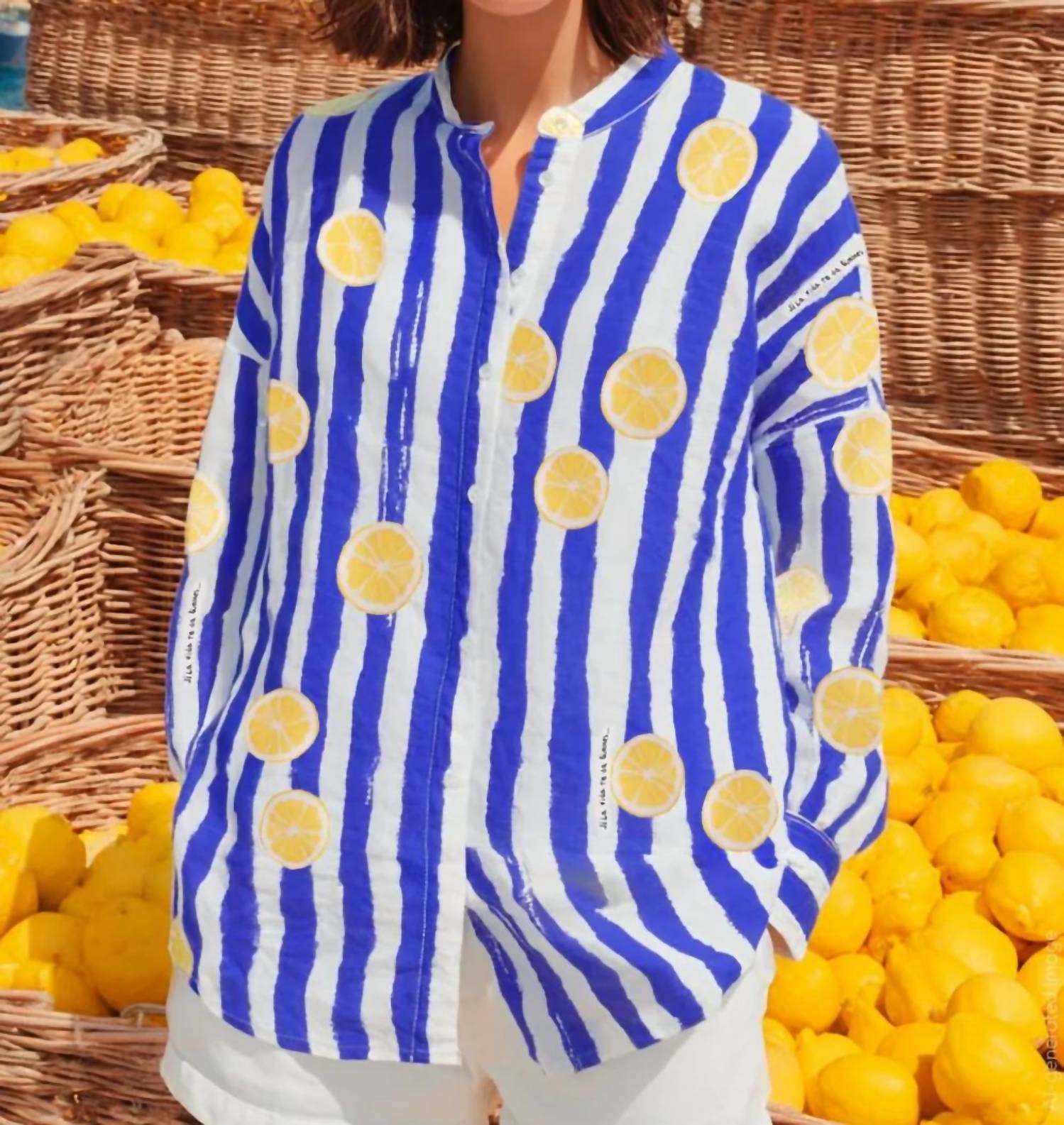 Vilagallo - Striped Lemon Shirt