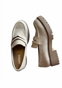 SODA Women's Hender Loafer in beige - women's flats - alternate view