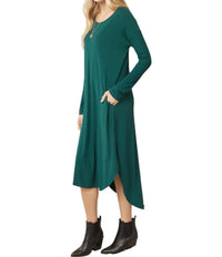 Entro - Ribbed Pocket Midi Dress