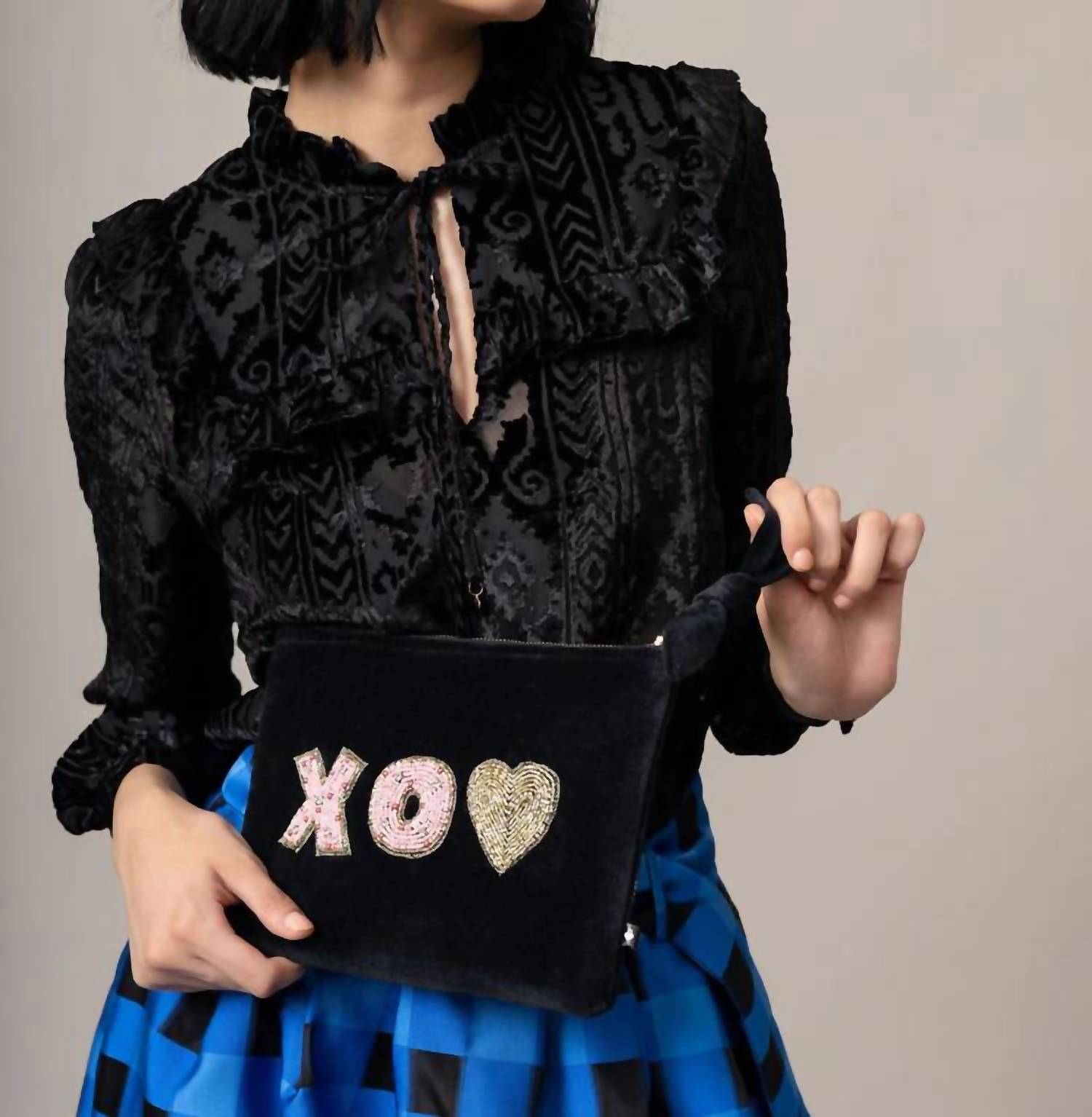 EMILY LOVELOCK Daisy Blouse in black - women's blouse