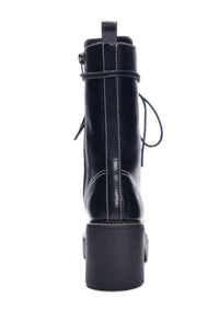 Kristin Cavallari for Chinese Laundry Women 's Harker Combat Boot in blk - women's shoe - detail view