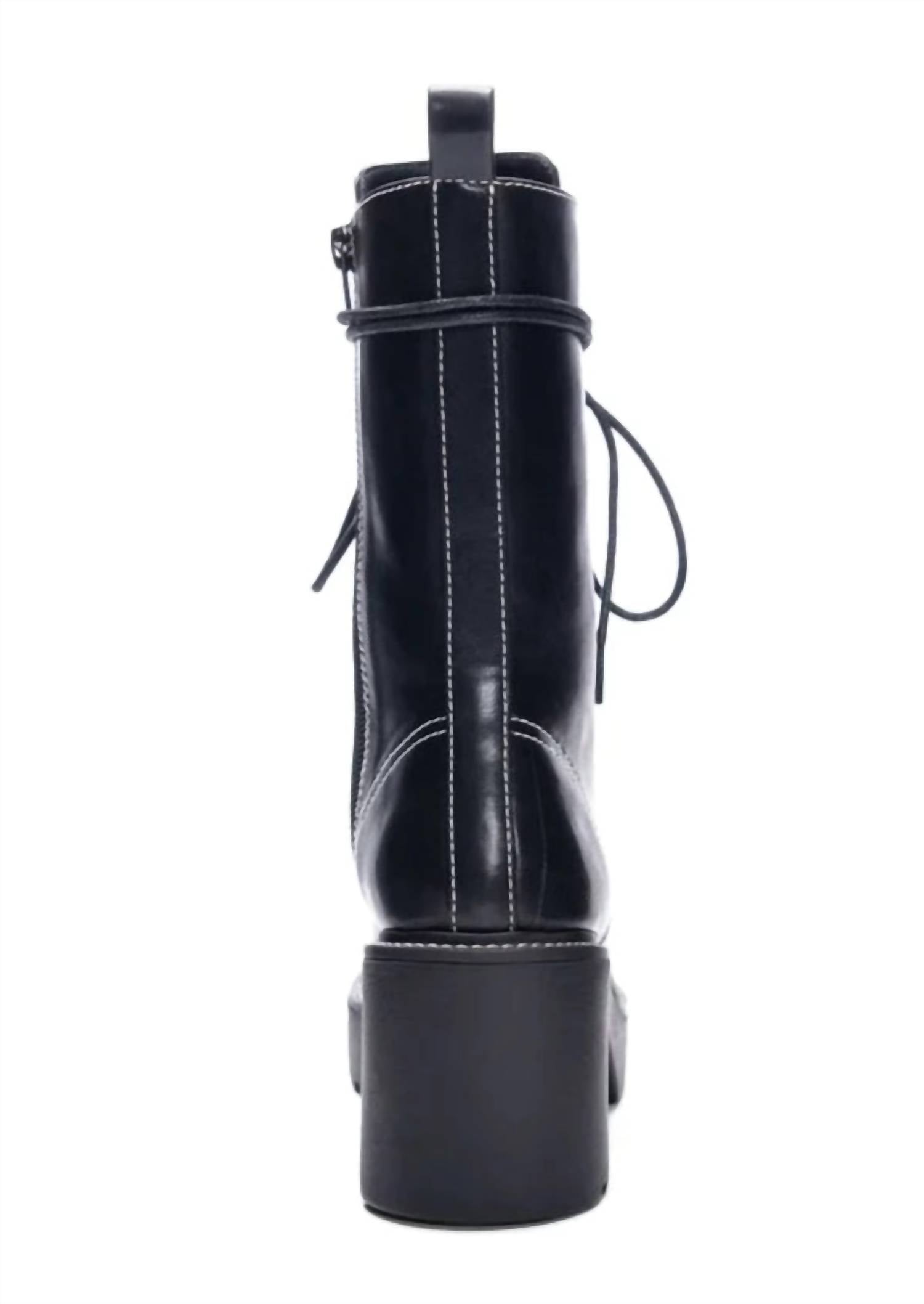 Kristin Cavallari for Chinese Laundry Women 's Harker Combat Boot in blk - women's shoe - detail view