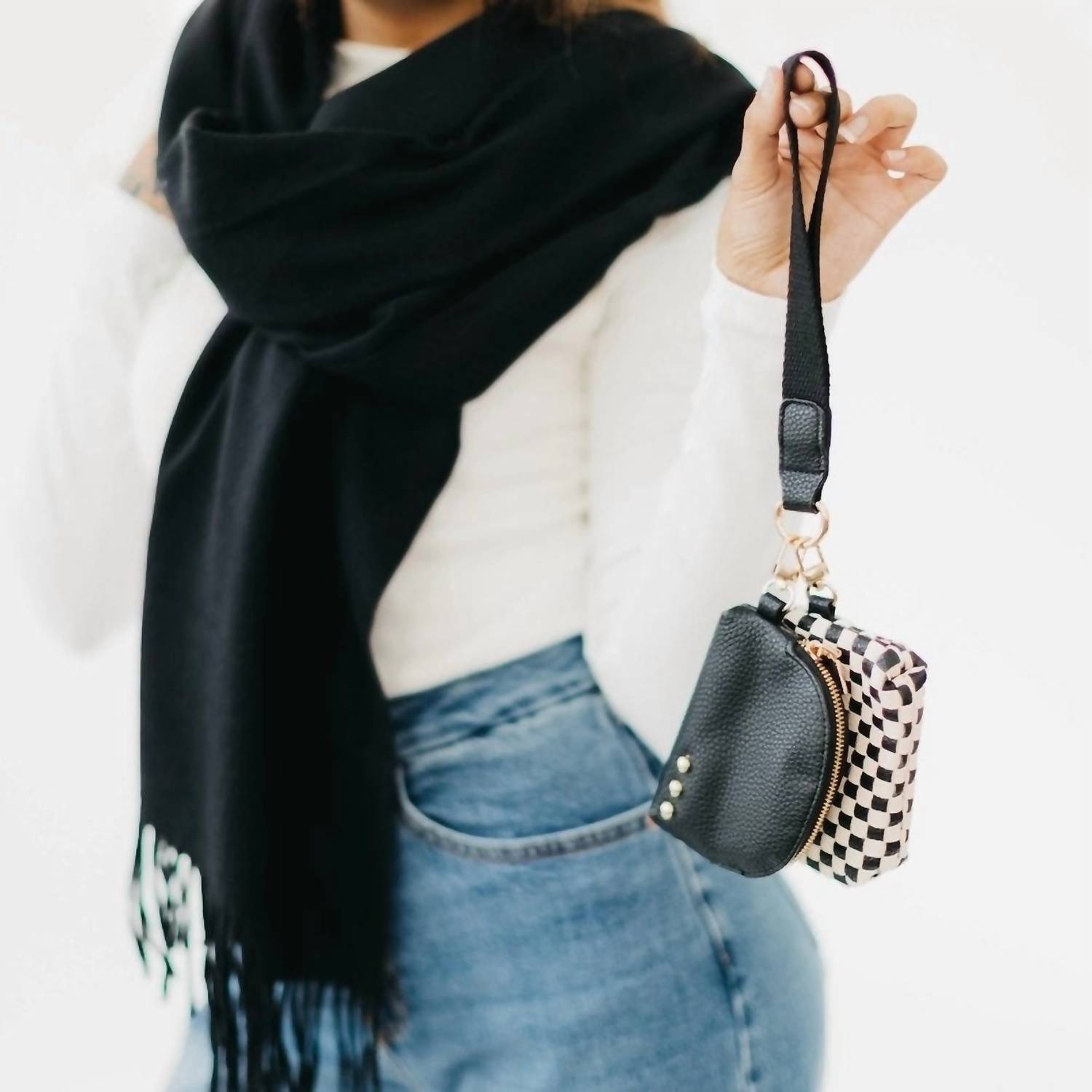 Pretty Simple - Women's Wonderlust Woven Dual Pouch Wristlet