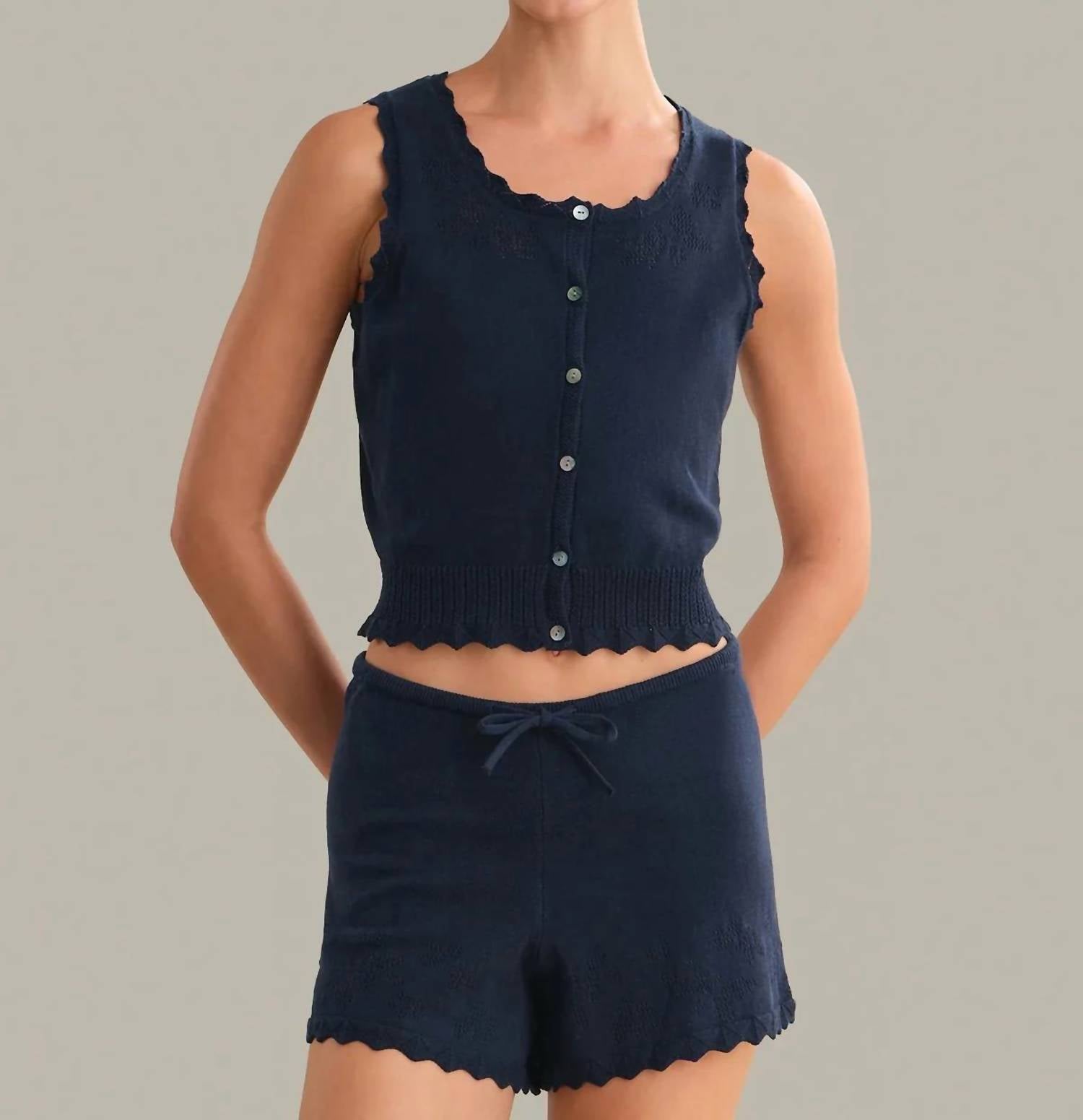 525 America - Valentina Button Down Sleeveless Top