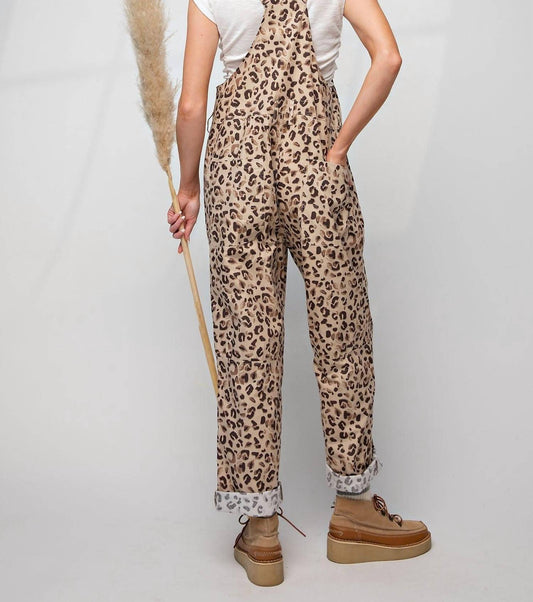 Easel - Animal Leopard Printed Jumpsuit