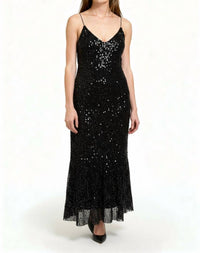 Ricci Andrist - Sequin-embellished Evening Midi Dress