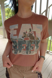 BELLA + CANVAS Eat Beef Graphic Tee in chestnut - women's t-shirt