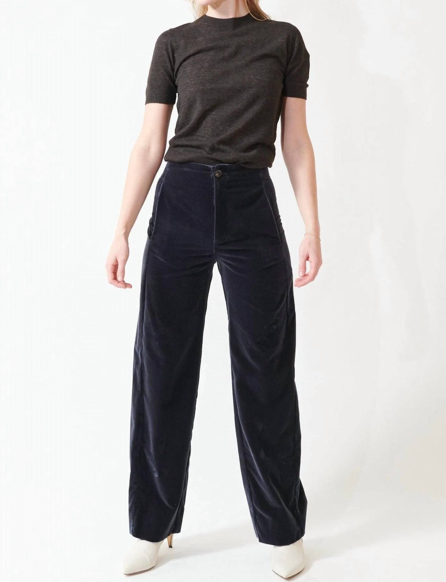 soeur Celestin Trouser in anthracite grey - women's pants