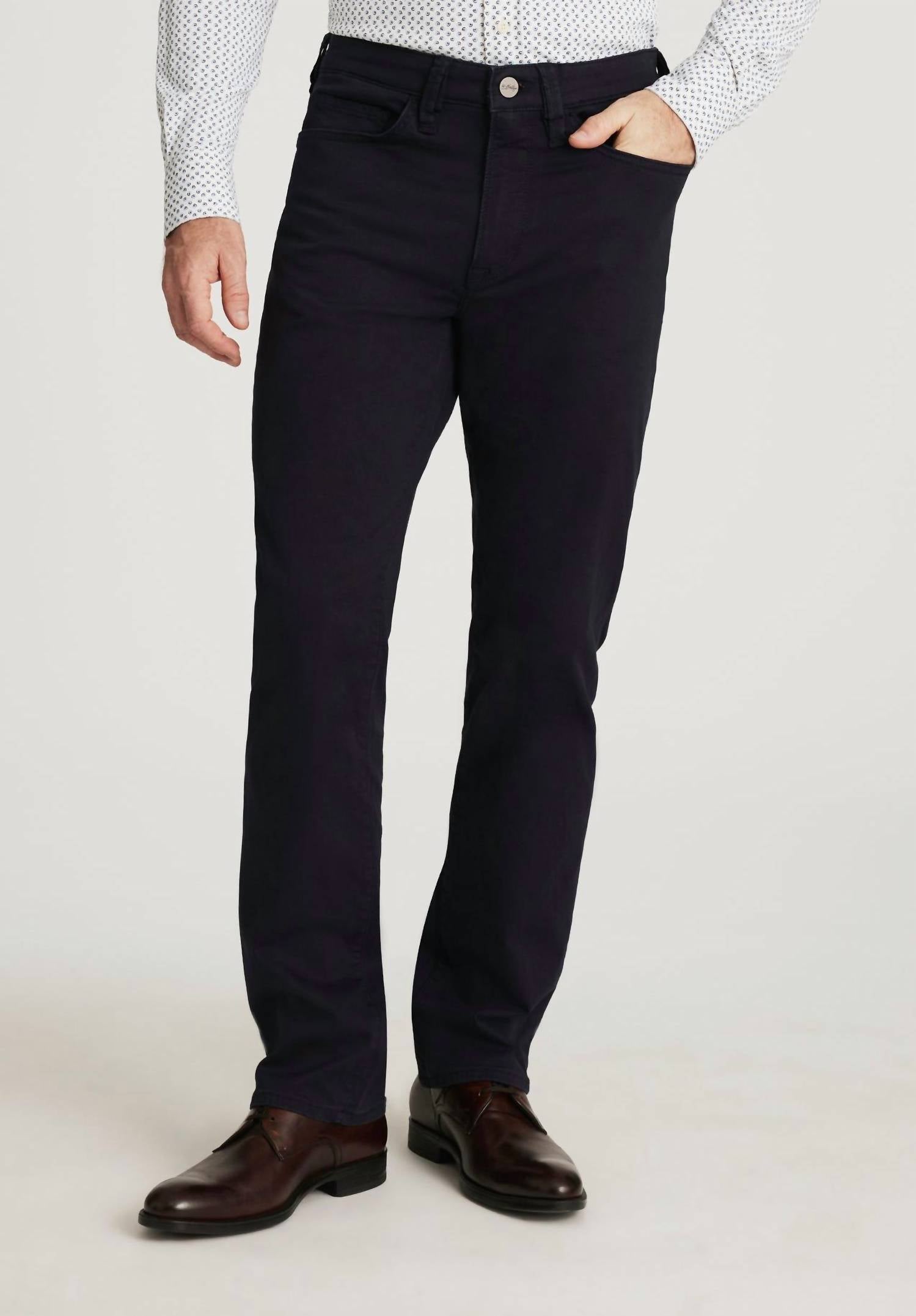 34 Heritage Charisma Relaxed Straight Pants in navy twill 1 - men's pants