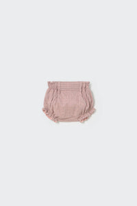 Cozmo - Girls' Mini Gingham Flannel Newborn Bloomers