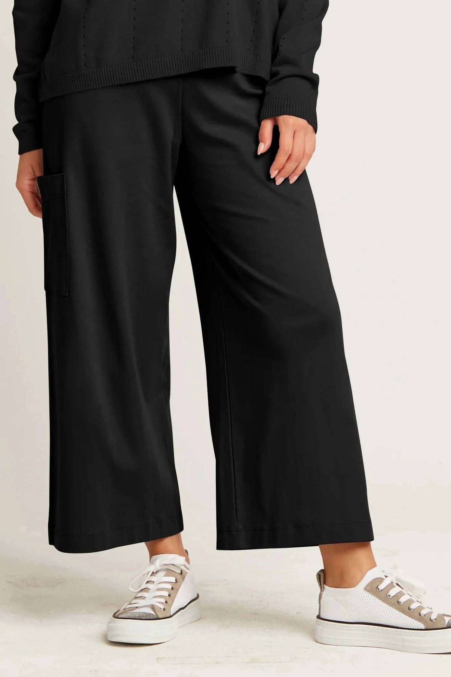 Planet By Lauren G. - Pima Cotton Crop Gaucho Pants