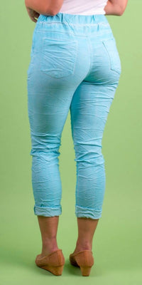 GIGI MODA Toppa Sequin Pants in turquoise - women's pants - detail view