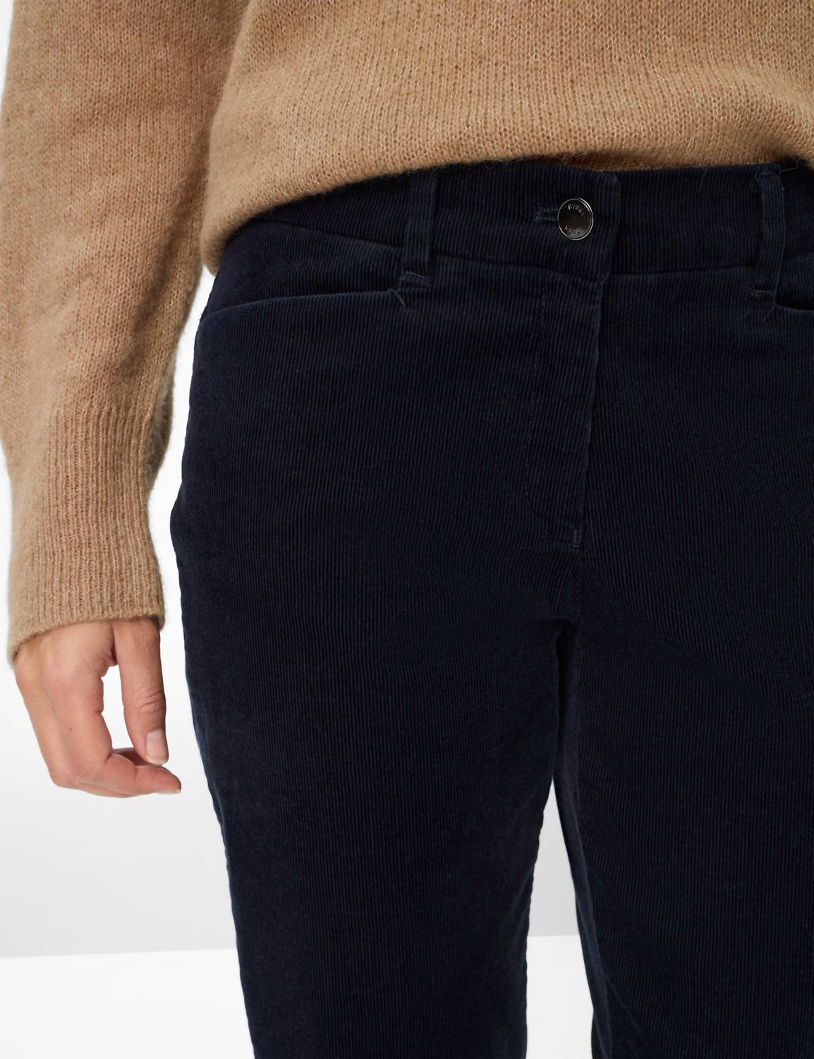 Brax Corduroy Chino Pants in navy - women's pants - view 5