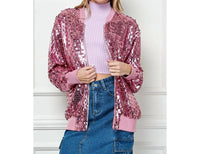 Veveret - Sequin Bomber Jacket
