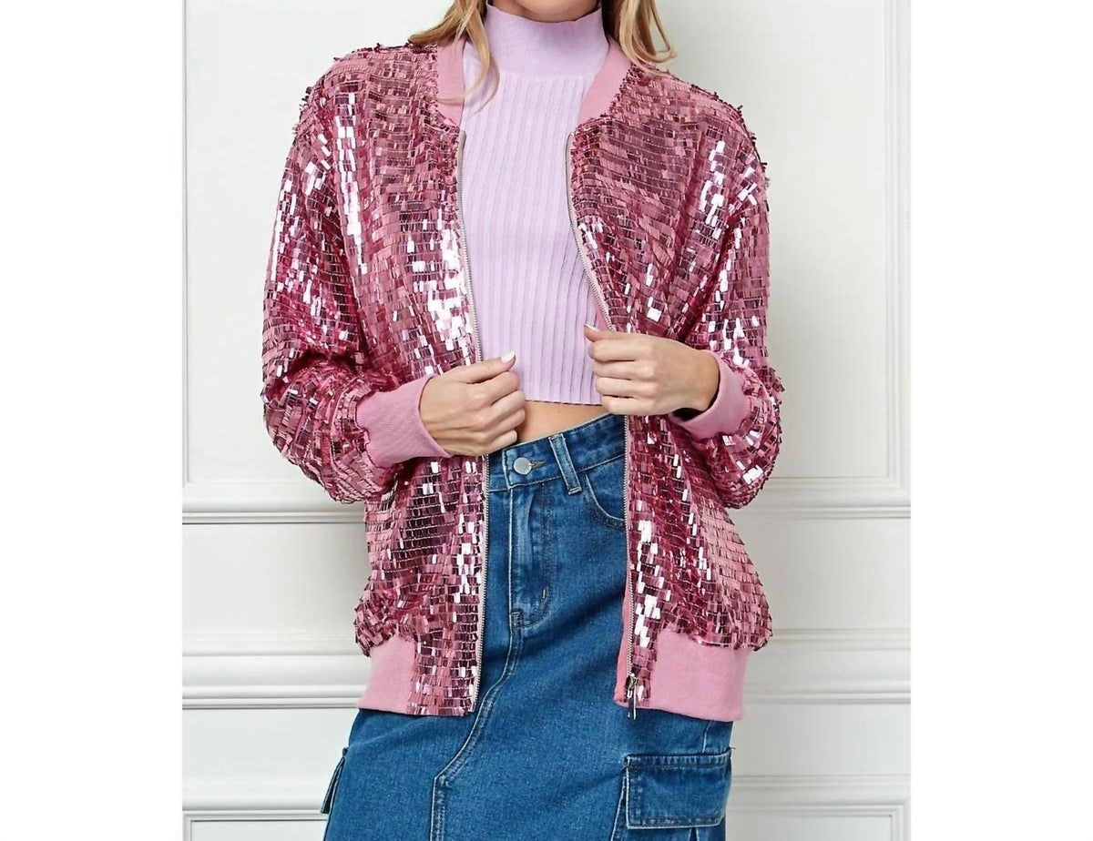 Veveret - Sequin Bomber Jacket