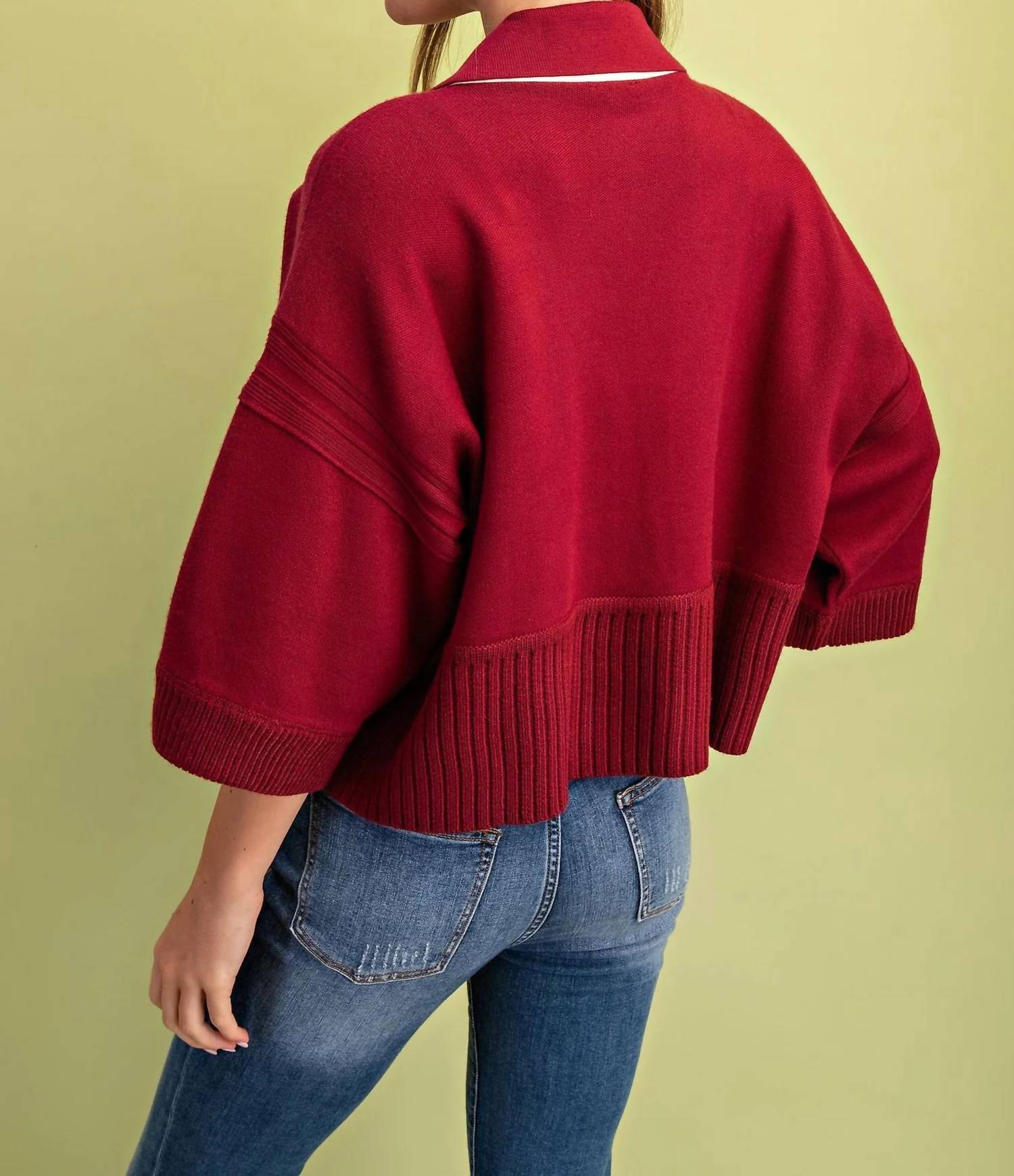 Gigio - V Neck Collared Sweater