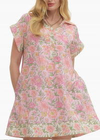 entro Valeria Mini Dress in light pink - women's dress