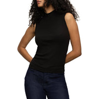 Sanctuary - Sleeveless Zip Mock Neck Top