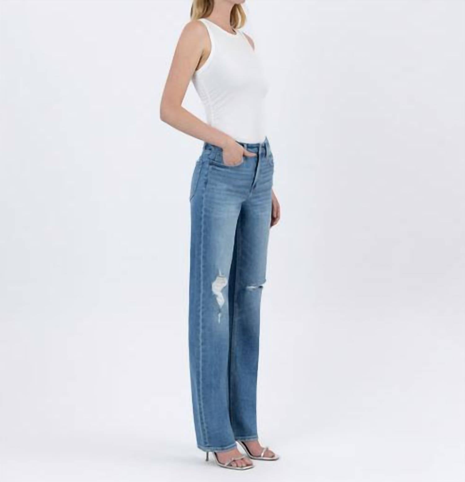 Vervet By Flying Monkey - High Rise Straight Leg Jeans