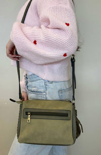 Jen & Co. - Women's The Sabrina 2 Tone Crossbody With 3 Compartments