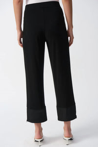 Joseph Ribkoff - Zip Cuffed Hem Straight Cropped Pants