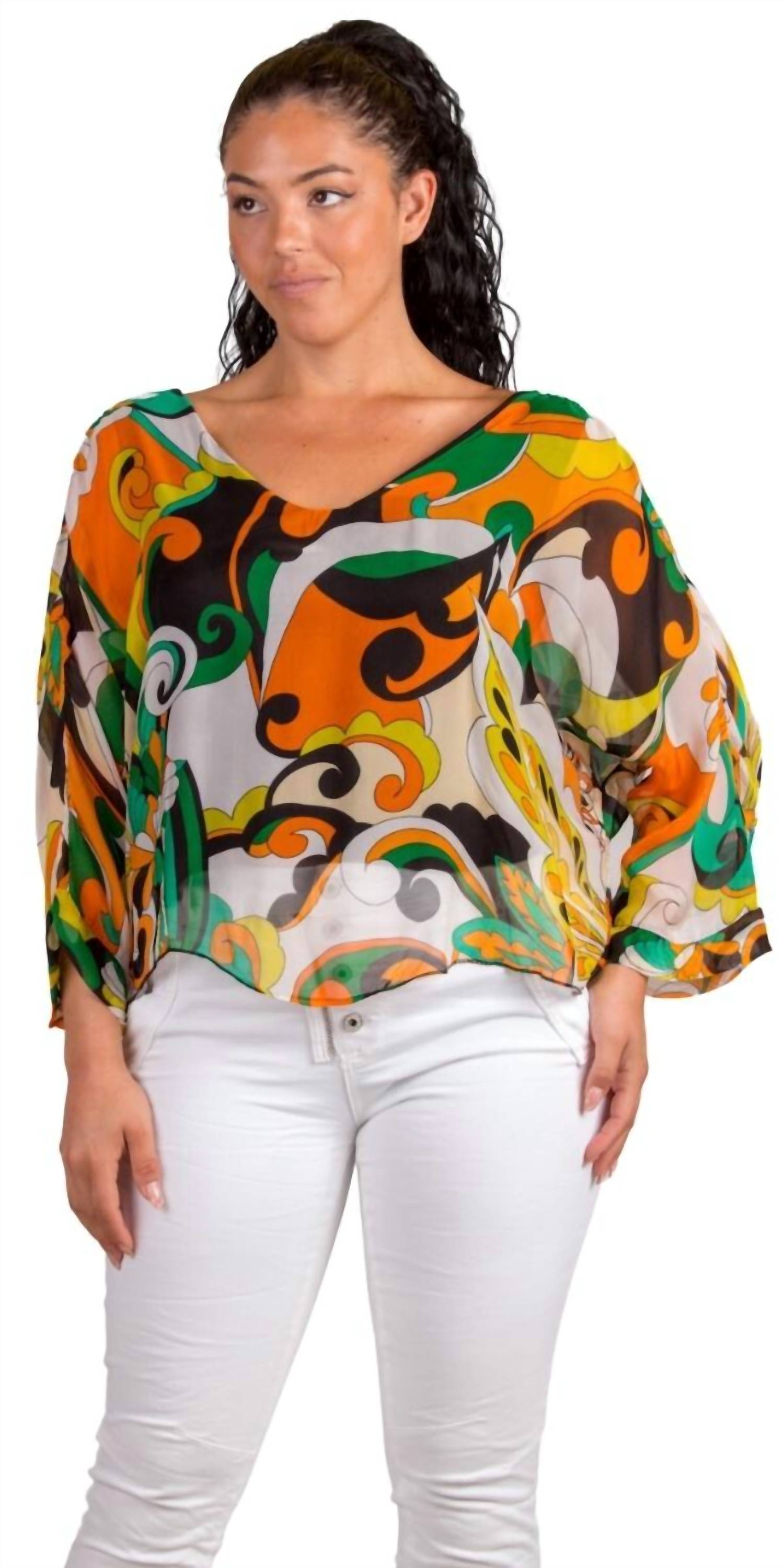 Gigi Moda - Groovy Print Isabetta Long Sleeve Top