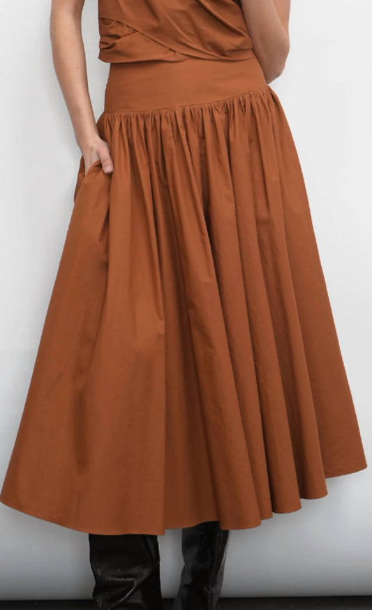 Greylin - Etienne Smocked Waist Gathered Midi Skirt