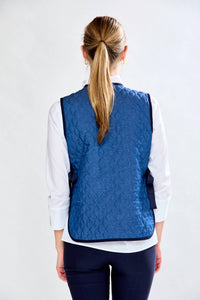 SARA CAMPBELL Mendy Reversible Vest in denim - women's jacket - detail view