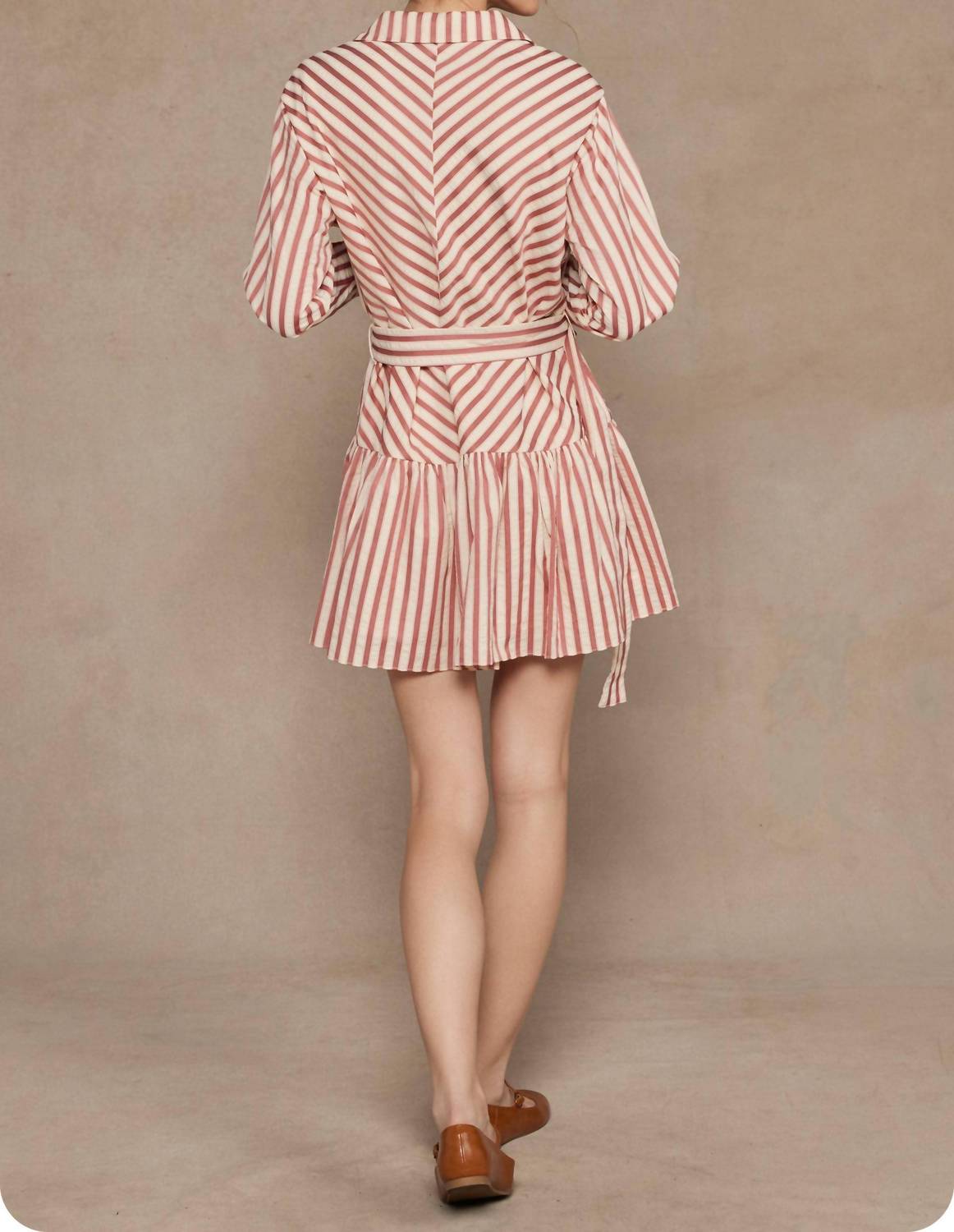 Strut & Bolt - Striped Button Down Mini Dress