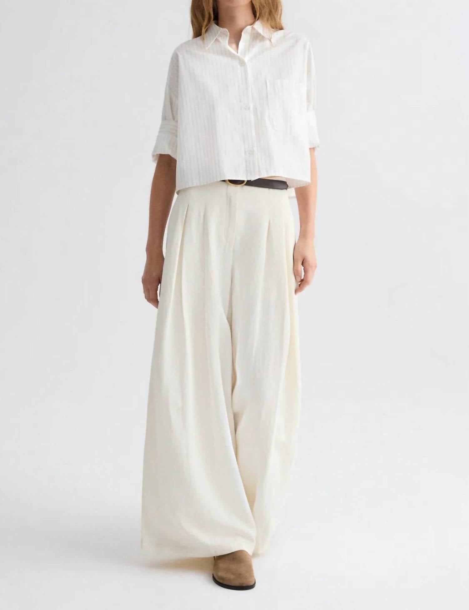 Twp - Next Ex Mixed Pinstripe Superpop Shirt
